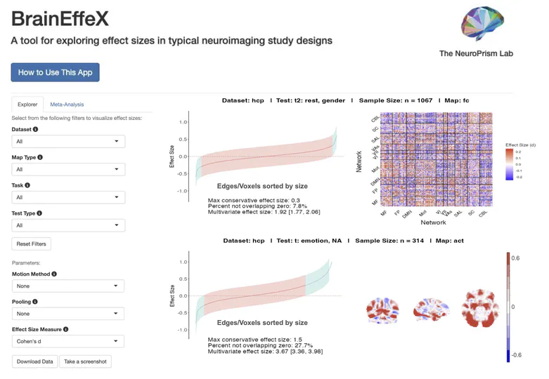 (PREPRINT) BrainEffeX: A Web App for Exploring fMRI Effect Sizes